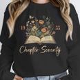 1955 Chapter Seventy 70th Birthday Wildflower Book 70 Yr Old Unisex Sweatshirt