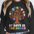 67 Days In The Books Reading Teacher 67th Day Of School Kids Unisex Sweatshirt