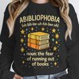 Abibliophobia Book Lover Reading Humor Graphic Unisex Sweatshirt