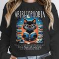 Abibliophobia Cat Reading Bookworm Reader Nerd For Men Women Girls Kids Unisex Sweatshirt Abibliophobia Cat Reading Bookworm Reader Nerd For Men Women Girls Kids Unisex Sweatshirt