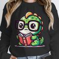 Adorable Book Lover Iguana With Reading Glasses Cute Unisex Sweatshirt