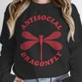 Antisocial Dragonfly Introvert Humor Nature Insect Graphic Unisex Sweatshirt