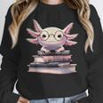 Axolotl Books Readsalotl Reading Bookworm Kawaii Axolotl Unisex Sweatshirt