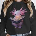 Axolotl Bookworm Reading Book Kawaii Graphic Unisex Sweatshirt