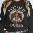 Batty About Books Reading Book Lover Men Women Distressed Unisex Sweatshirt Batty About Books Reading Book Lover Men Women Distressed Unisex Sweatshirt