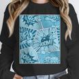 Blue Comic Book Blue Graphic Unisex Sweatshirt