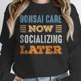 Bonsai Care Now Minimal Socializing Introvert Vintage Unisex Sweatshirt