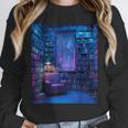 Book Library Bookshelf Armchair Window Pattern Print Unisex Sweatshirt