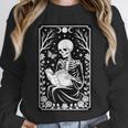 Book Lover The Reader Tarot Card Skeleton Reading Unisex Sweatshirt