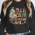 Book Tree All Is Calm Said No Teacher Ever Christmas Unisex Sweatshirt