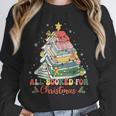 All Booked For Christmas Book Lovers Xmas Tree Lights Unisex Sweatshirt All Booked For Christmas Book Lovers Xmas Tree Lights Unisex Sweatshirt