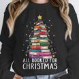 All Booked For Christmas Book Christmas Tree Lights Unisex Sweatshirt All Booked For Christmas Book Christmas Tree Lights Unisex Sweatshirt