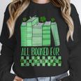 All Booked For St Patrick's Day Book Lover Lucky Shamrock Unisex Sweatshirt