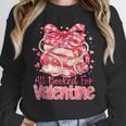 All Booked For Valentine Cute Pink Book Lover Aesthetic Unisex Sweatshirt