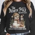 Bookish Christmas North Pole Book Club Snowman Book Worm Unisex Sweatshirt