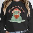 Bookmarks Are For Quitters Frog Reading Book Graphic Unisex Sweatshirt
