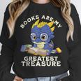 Books Are My Greatest Treasure Kawaii Dragon Reading Books Unisex Sweatshirt Books Are My Greatest Treasure Kawaii Dragon Reading Books Unisex Sweatshirt