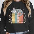 Books Lover Cute Sleepy Cat Relax Reading Vibe Unisex Sweatshirt