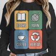 Books Yarn Coffee Repeat Crocheting Unisex Sweatshirt