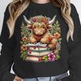 Bookworm Cute Highland Cow Reading Book Unisex Sweatshirt Bookworm Cute Highland Cow Reading Book Unisex Sweatshirt