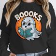 BOOOKS Cute Ghost Reading Books Halloween Unisex Sweatshirt