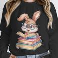 Bunny Rabbit Reading Books Rabbit Books Bunny Reader Unisex Sweatshirt