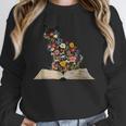 Cat Book Flowers Unisex Sweatshirt