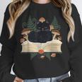 Cat On Open Book Mushrooms Ferns Dark Academia Unisex Sweatshirt Cat On Open Book Mushrooms Ferns Dark Academia Unisex Sweatshirt