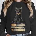 Cat Sitting On Books Unisex Sweatshirt