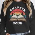 Chapter Four Book Reading 4th Birthday 4 Year Old Unisex Sweatshirt Chapter Four Book Reading 4th Birthday 4 Year Old Unisex Sweatshirt