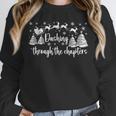 Christmas Book Lover Santa Dashing Through One More Chapter Unisex Sweatshirt