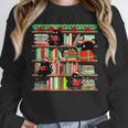 Christmas Cat Santa Bookshelves Book Lover Reader Unisex Sweatshirt