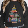 Christmas Tree Made Of Books Librarian Reader Holiday Unisex Sweatshirt