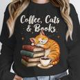 Coffee Cats & Books Lover For Women & Girls Coffee Unisex Sweatshirt