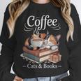 Coffee Cats And Books Cozy Calico Reader Love Cute Cat Unisex Sweatshirt