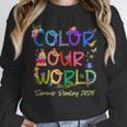 Color Our World Summer Reading 2025 Boho Wildflower Book Unisex Sweatshirt Color Our World Summer Reading 2025 Boho Wildflower Book Unisex Sweatshirt