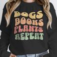 Colorful Dogs Books Plants Repeat Unisex Sweatshirt