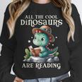 All The Cool Dinosaurs Are Reading Book Reader T-Rex Kawaii Unisex Sweatshirt