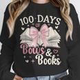 Coquette 100 Days Of Bows Books Reading 100th Day Of School Unisex Sweatshirt