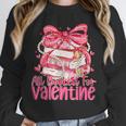 Coquette Bow All Booked For Valentines Teacher Book Unisex Sweatshirt Coquette Bow All Booked For Valentines Teacher Book Unisex Sweatshirt