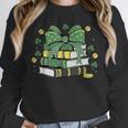 Coquette Bow Books St Patrick's Shamrock Bookworm Librarian Unisex Sweatshirt Coquette Bow Books St Patrick's Shamrock Bookworm Librarian Unisex Sweatshirt