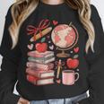 Coquette Teacher School Supplies Bows Books Globe Apple Cute Unisex Sweatshirt Coquette Teacher School Supplies Bows Books Globe Apple Cute Unisex Sweatshirt