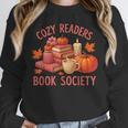 Cozy Readers Book Society Teacher Reading Floral Pumpkin Tee Unisex Sweatshirt