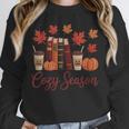 Cozy Season Autumn Leaves Books Pumpkins Fall Halloween Unisex Sweatshirt
