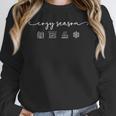 Cozy Season Good Book Fireplace Hot Beverage Snowflake Unisex Sweatshirt