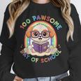 Cute 100th Day Of School 100 Days Dog Reading Book Rainbow Unisex Sweatshirt Cute 100th Day Of School 100 Days Dog Reading Book Rainbow Unisex Sweatshirt