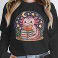 Cute Axolotl Reading Books Cozy Night Aesthetic Unisex Sweatshirt