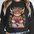 Cute Baby Highland Cow With Reading Book Bookworm Unisex Sweatshirt Cute Baby Highland Cow With Reading Book Bookworm Unisex Sweatshirt