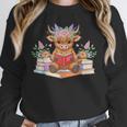 Cute Baby Highland Cow Reading Book Lover Toddler Unisex Sweatshirt