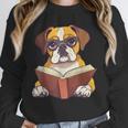 Cute Dog Boxer Reading Book Unisex Sweatshirt